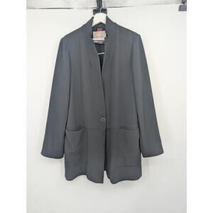 Anthropologie Cartonnier Blazer Jacket One Button Women's L Office Career **